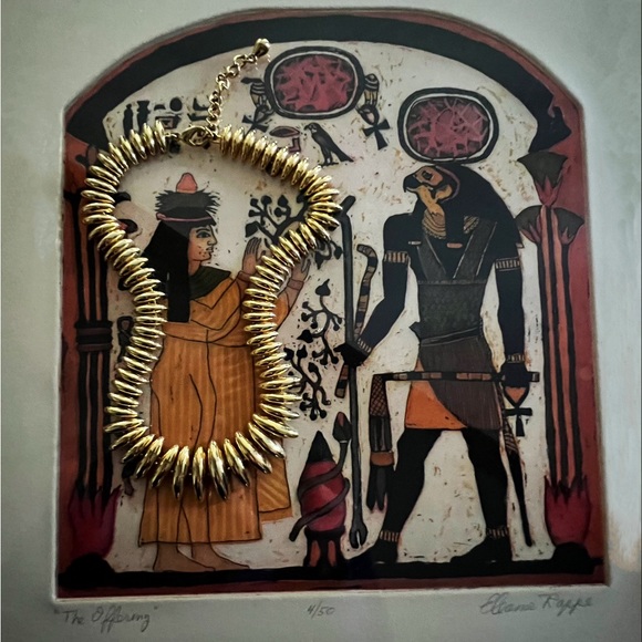 Domed Navette Contour Choker Necklace w/a Polished Finish - Picture 3 of 6